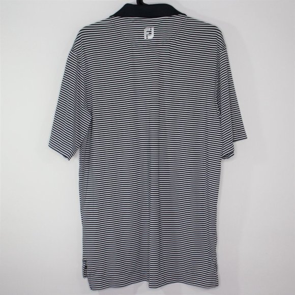 FootJoy Mens Medium Tilteist Striped Performance Golf Polo Shirt G1033 - Picture 5 of 5